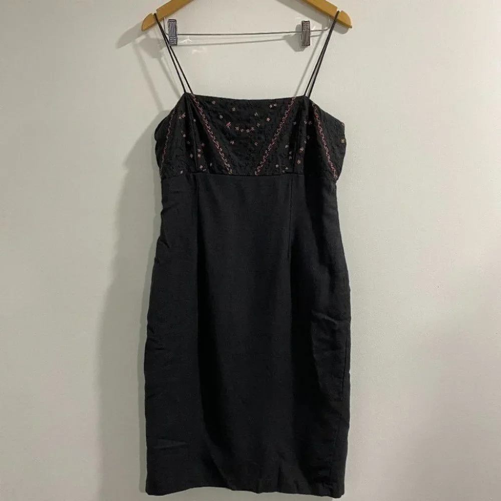 Tracy Reese Wool Blend Embroidered Tank‎ Dress Shea